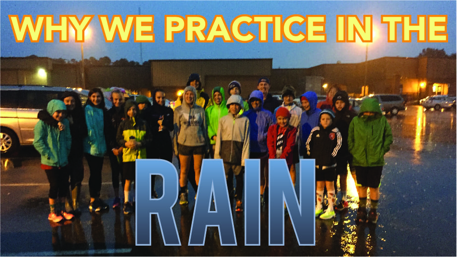 practice in the rain